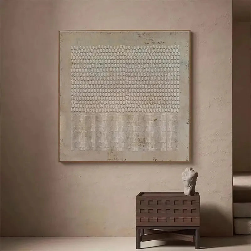 Beige Wabi Sabi Texture Canvas Art #WS010