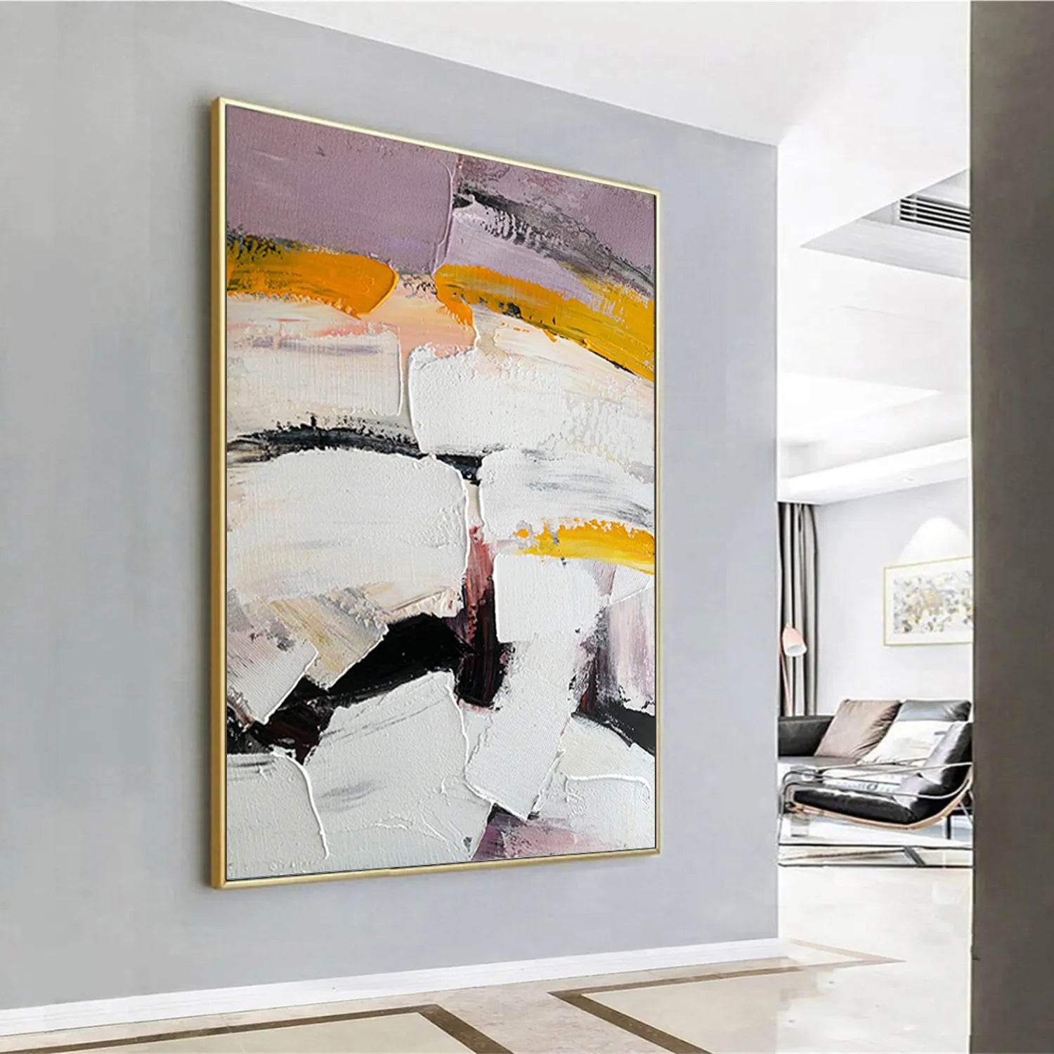 Colorful Abstract Textured Painting Canvas #AT023