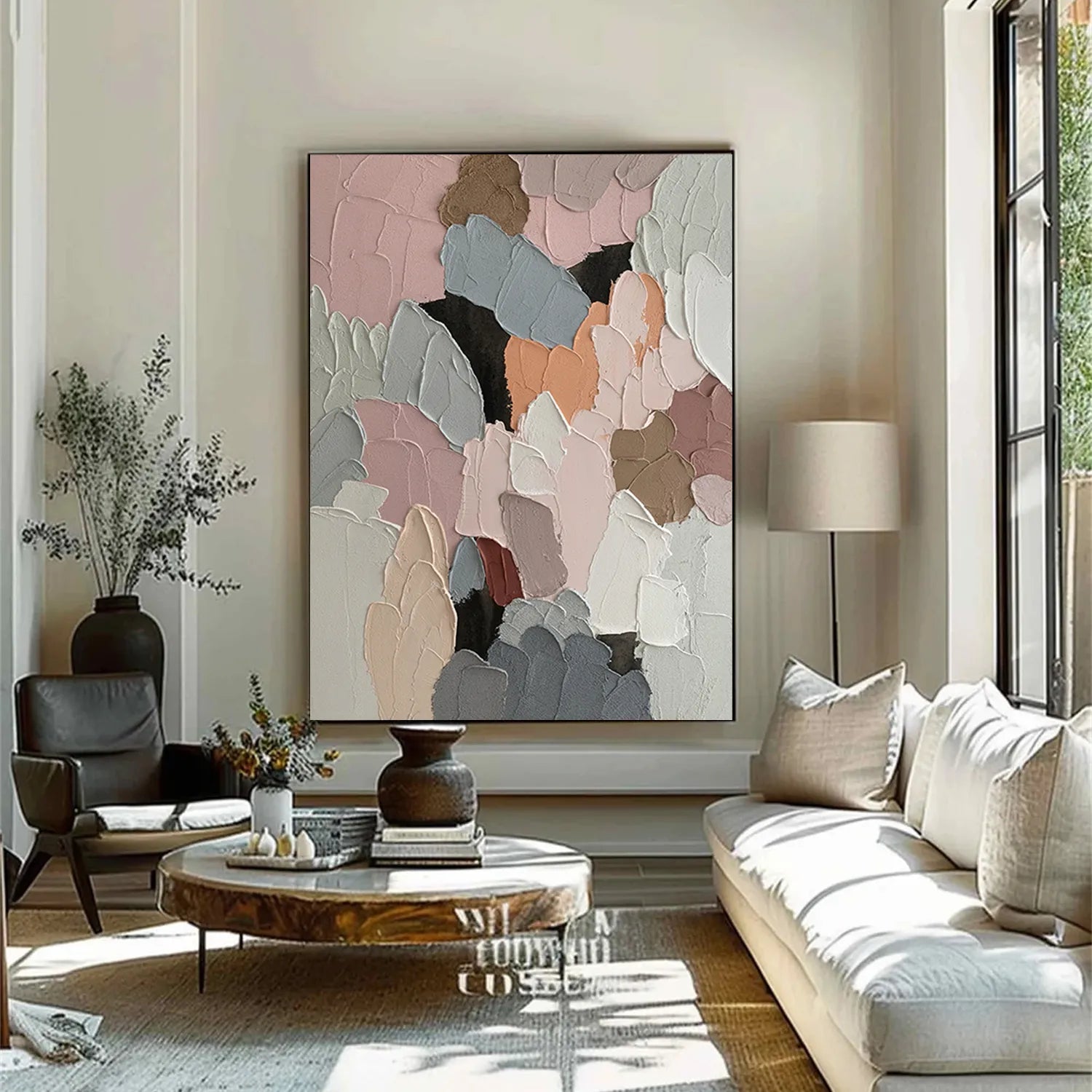 Colorful Abstract Textured Painting Canvas #AT041