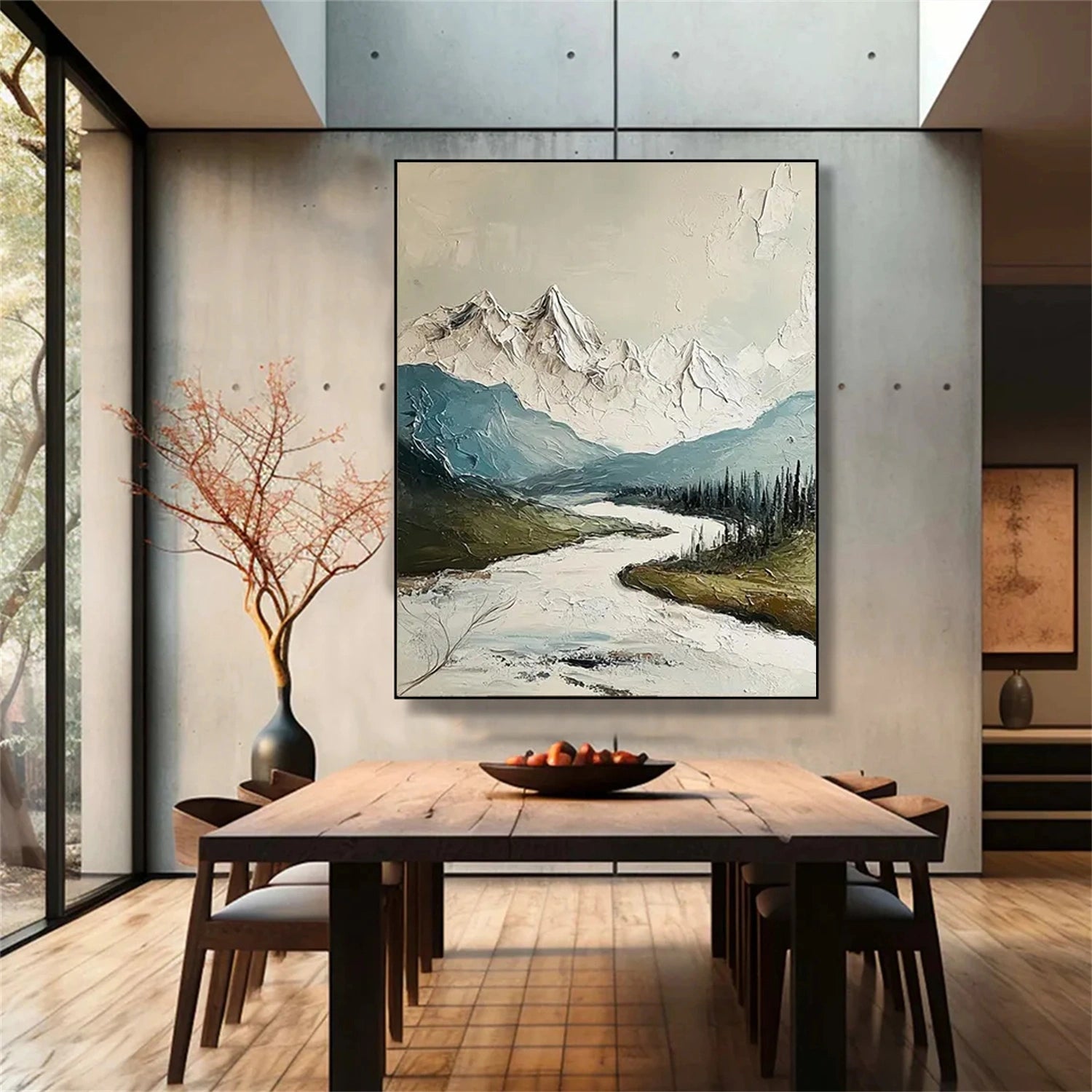 Colorful Mountain Textured Abstract Painting #MT045