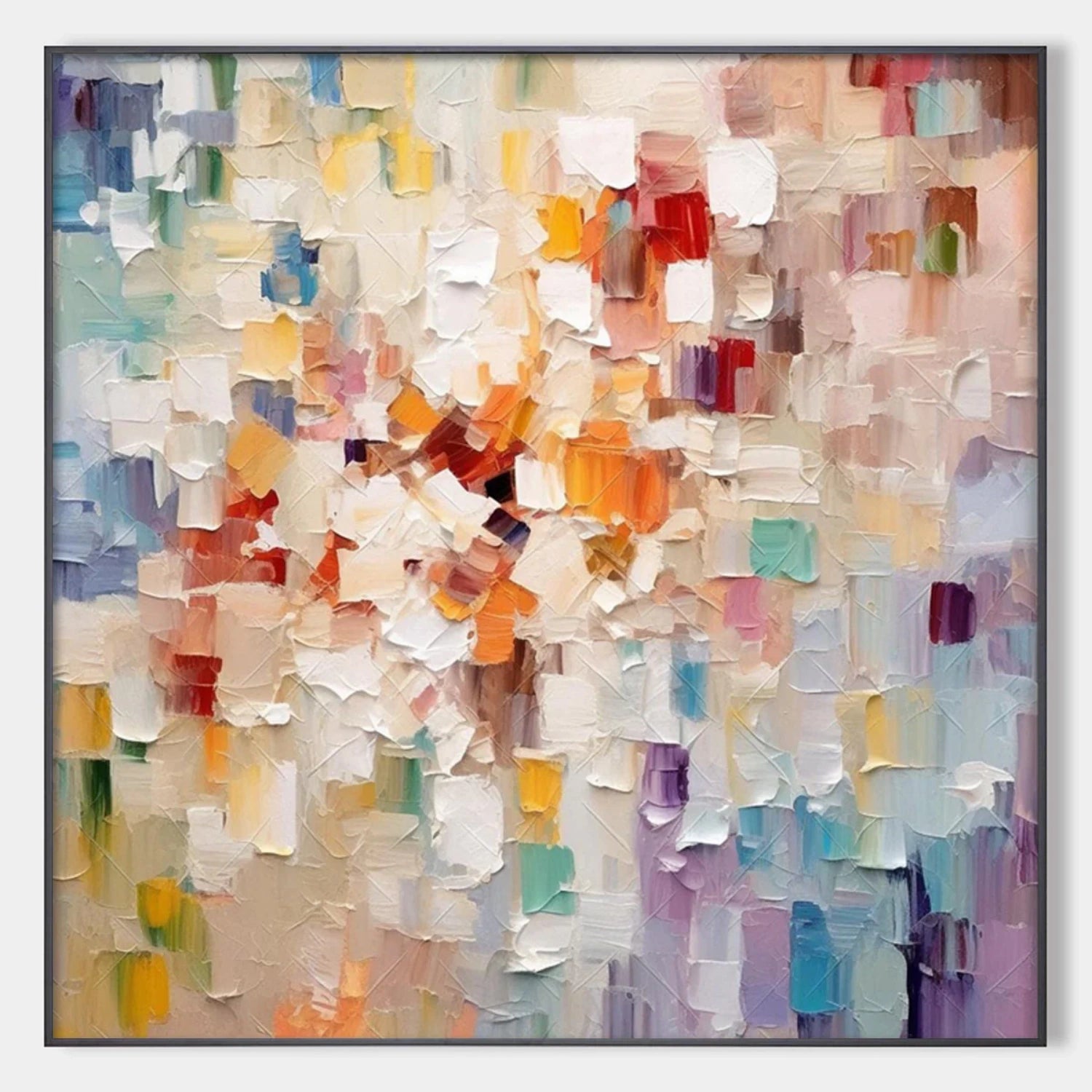 Colorful Abstract Textured Painting Canvas #AT103