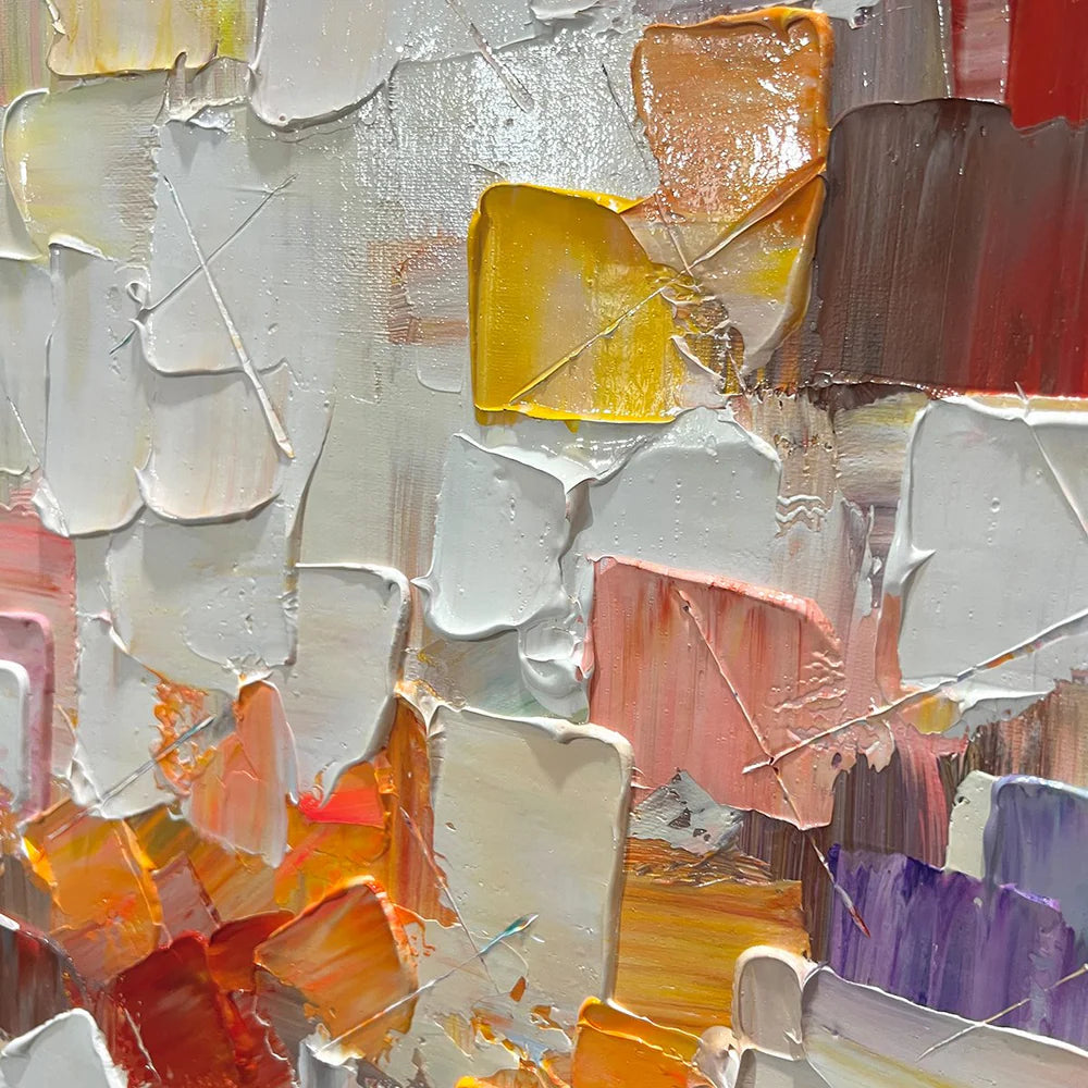 Colorful Abstract Textured Painting Canvas #AT103