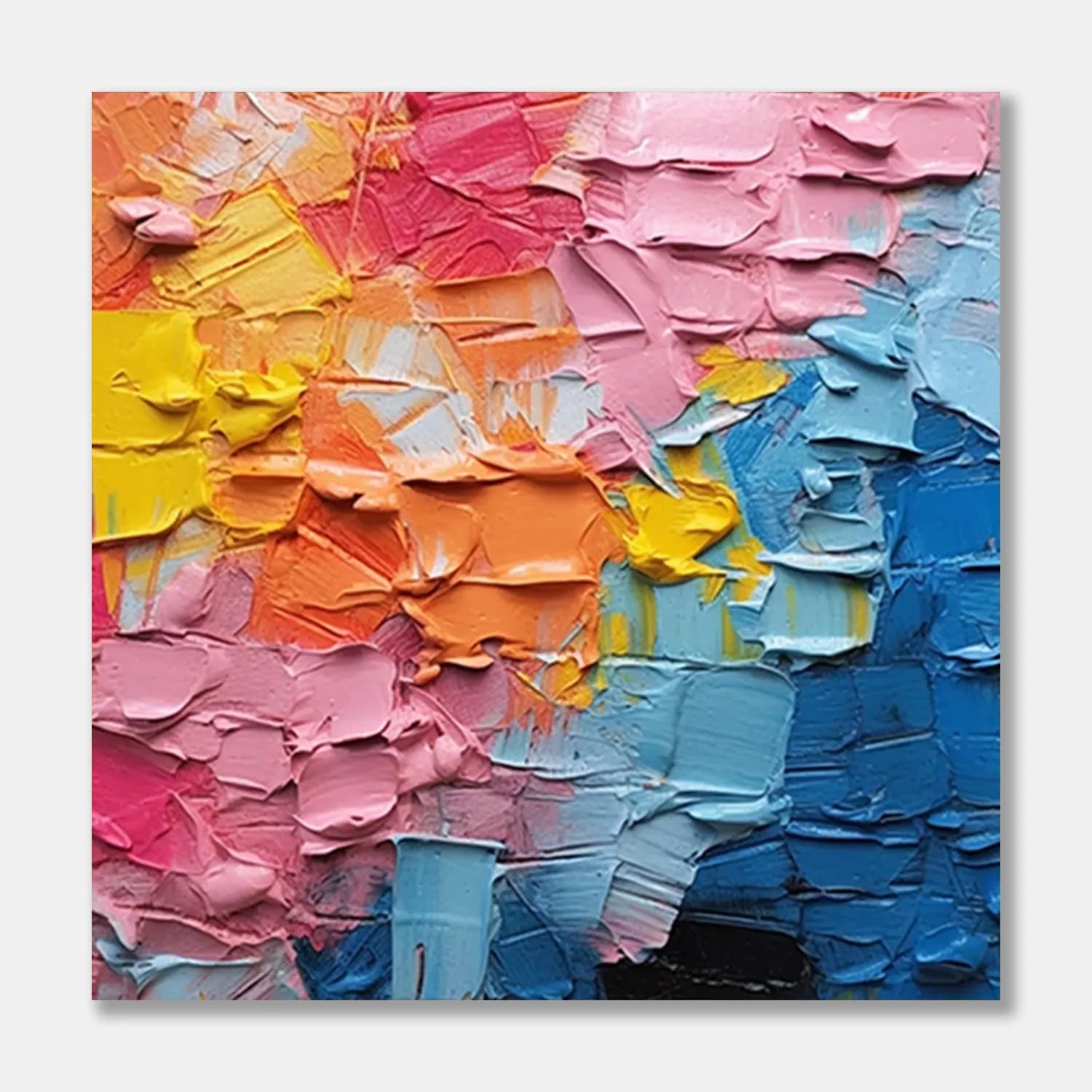 Colorful Abstract Textured Painting Canvas #AT018