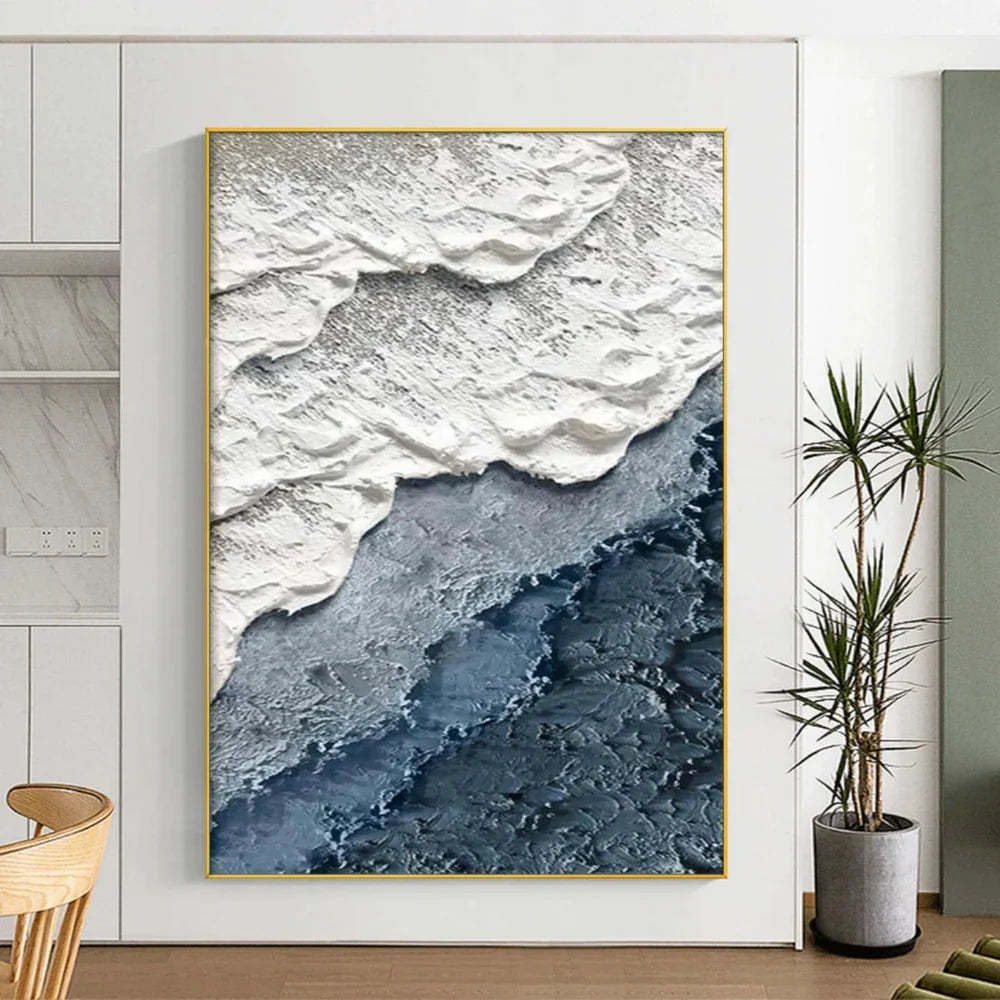 Ocean And Sky Textured Painting Canvas #OS048