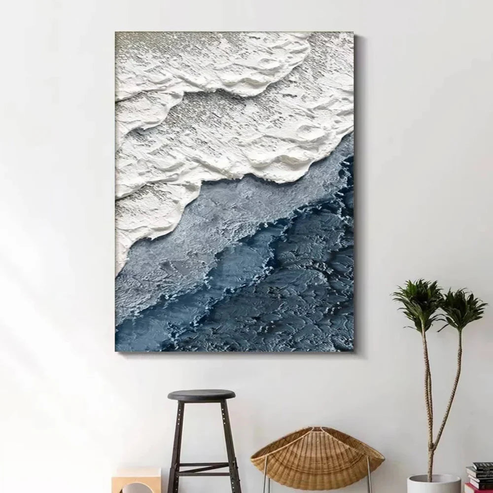 Ocean And Sky Textured Painting Canvas #OS048