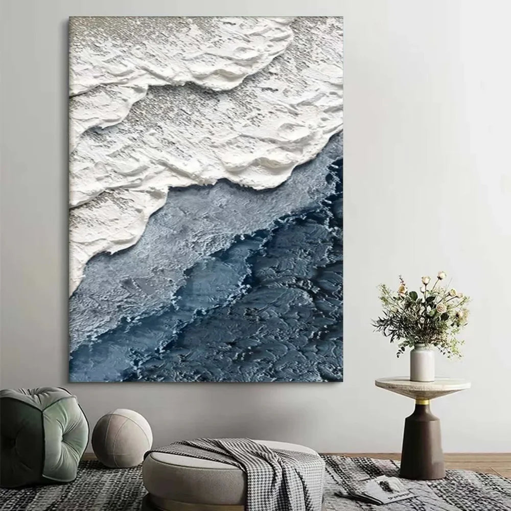 Ocean And Sky Textured Painting Canvas #OS048