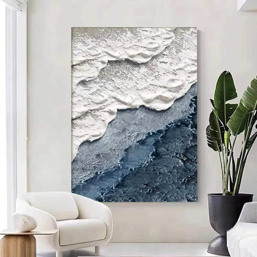 Ocean And Sky Textured Painting Canvas #OS048