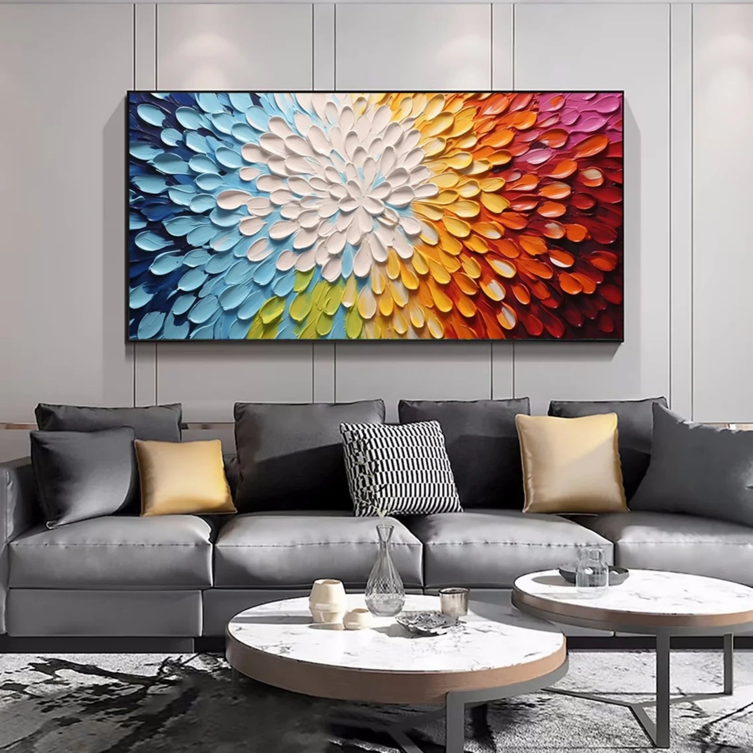 Colorful Abstract Textured Wall Art #AT106