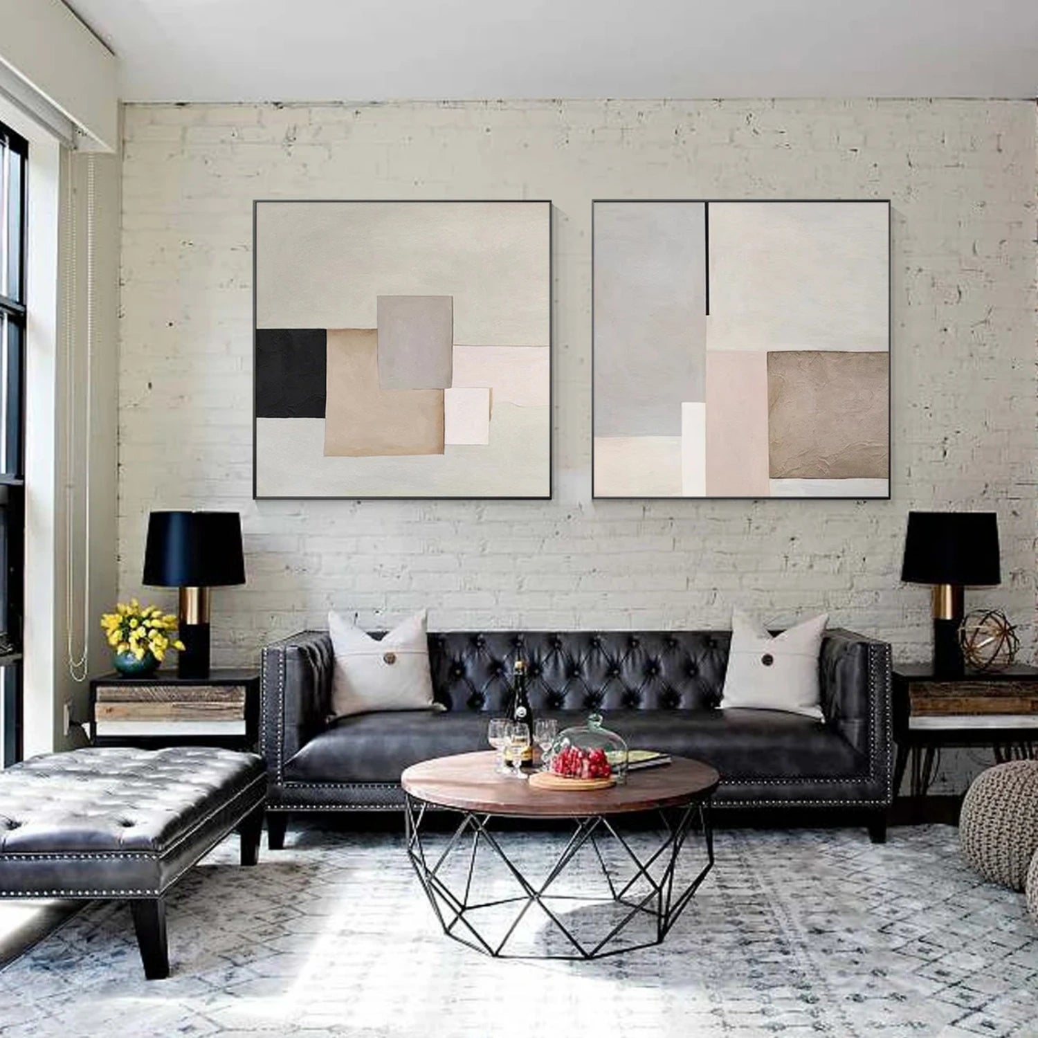 Abstract Canvas Wall Art Set of 2 #AP247