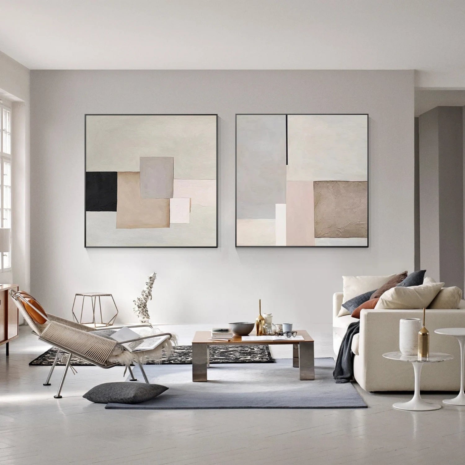 Abstract Canvas Wall Art Set of 2 #AP247