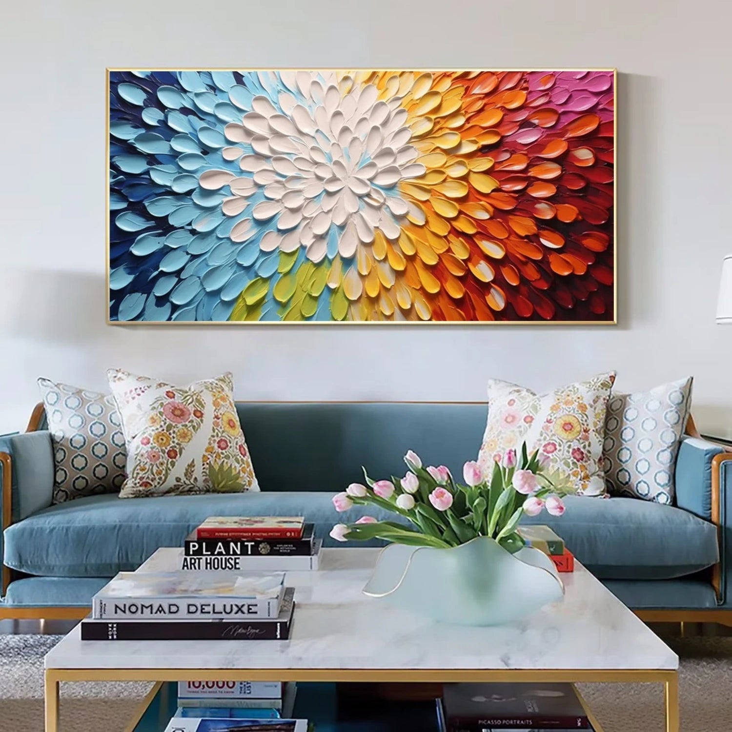Colorful Abstract Textured Wall Art #AT106