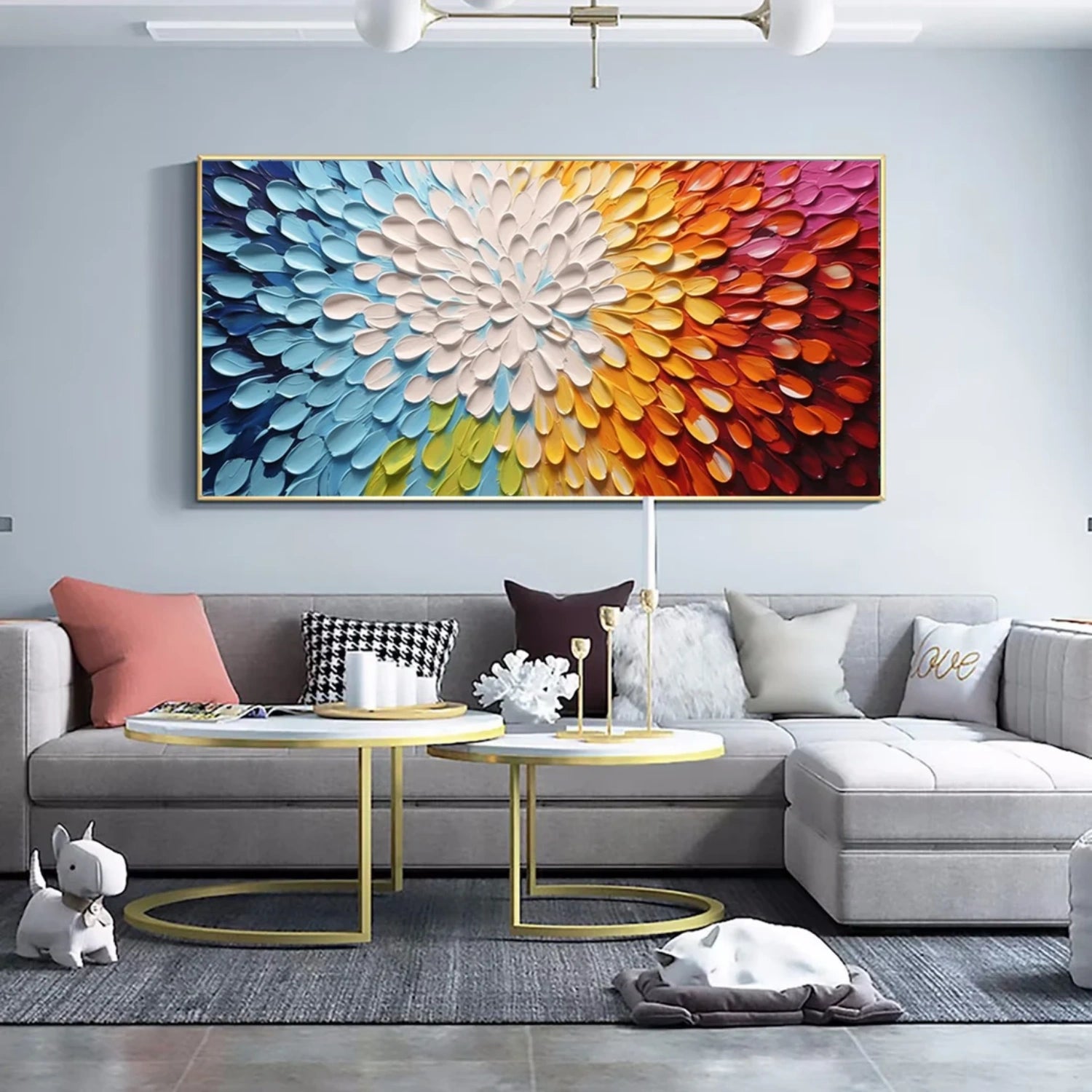 Colorful Abstract Textured Wall Art #AT106