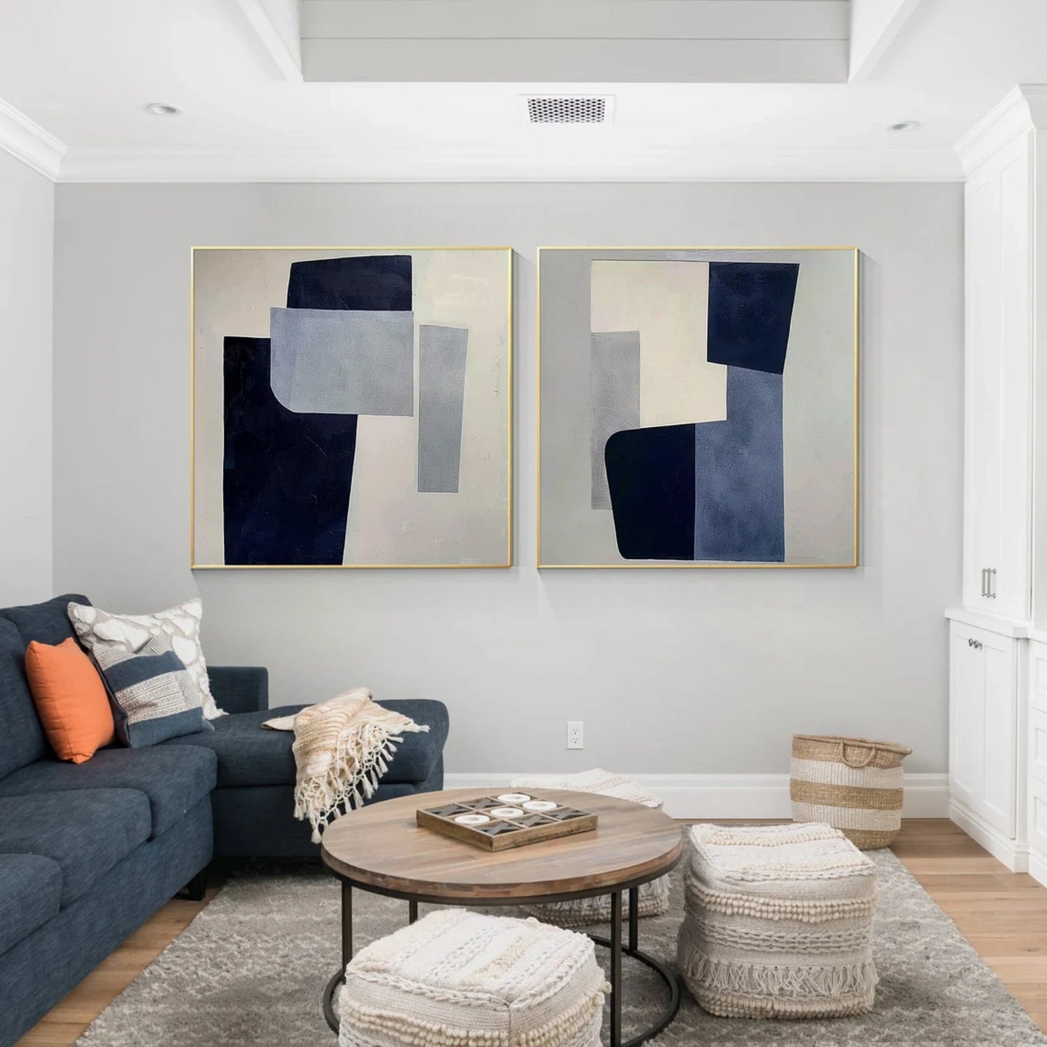Abstract Canvas Wall Art Set of 2 #AP243