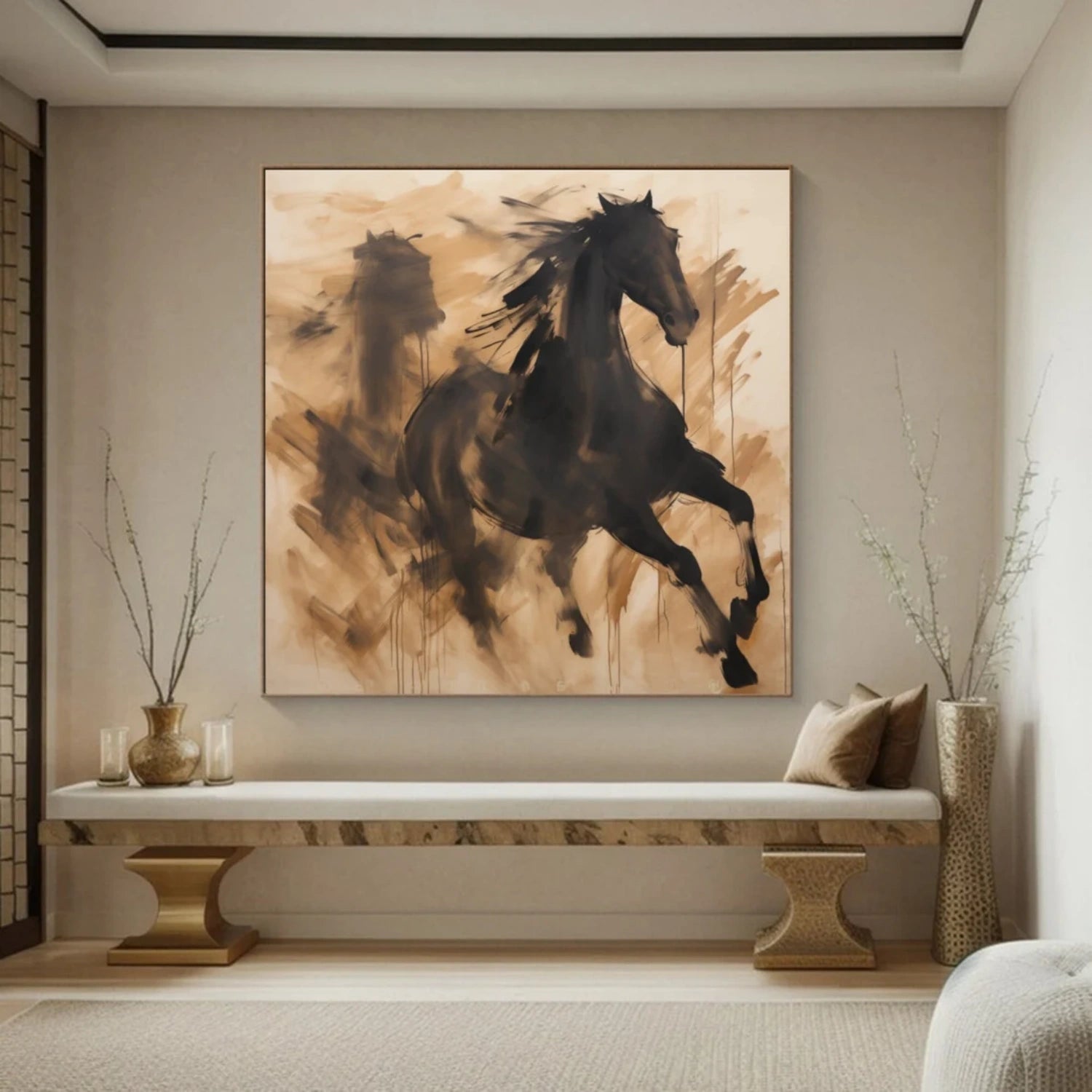 Abstract Animal Horse Wall Art #AC043