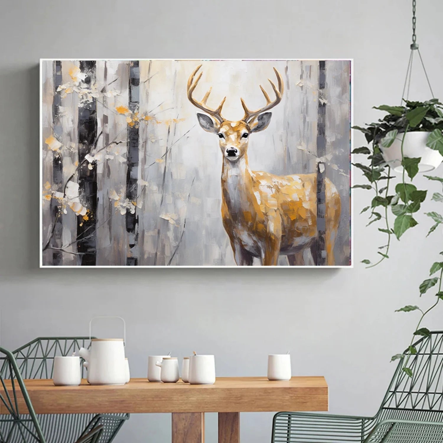 Abstract Animal Cervus nippon Wall Art #AC046