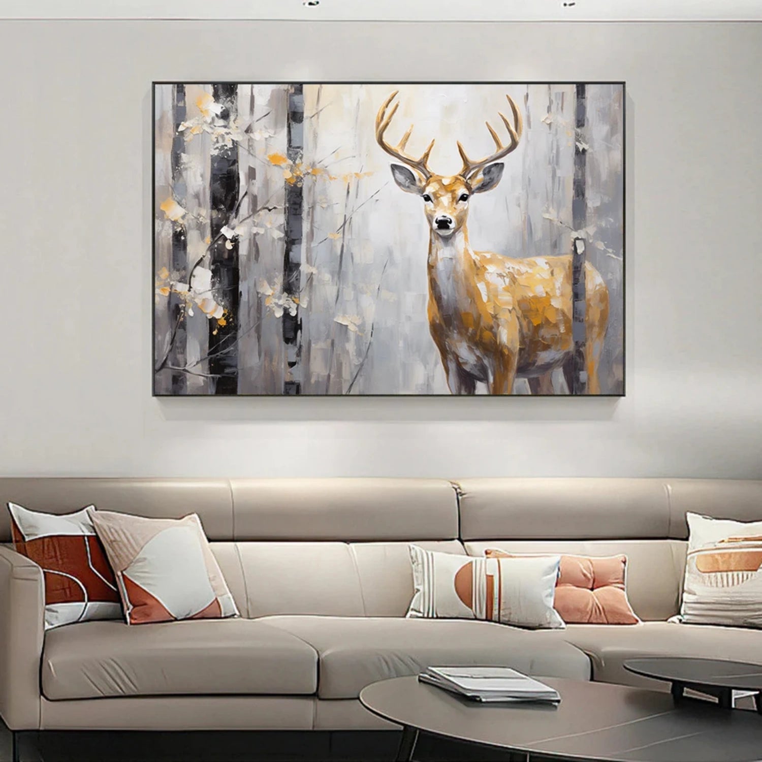 Abstract Animal Cervus nippon Wall Art #AC046