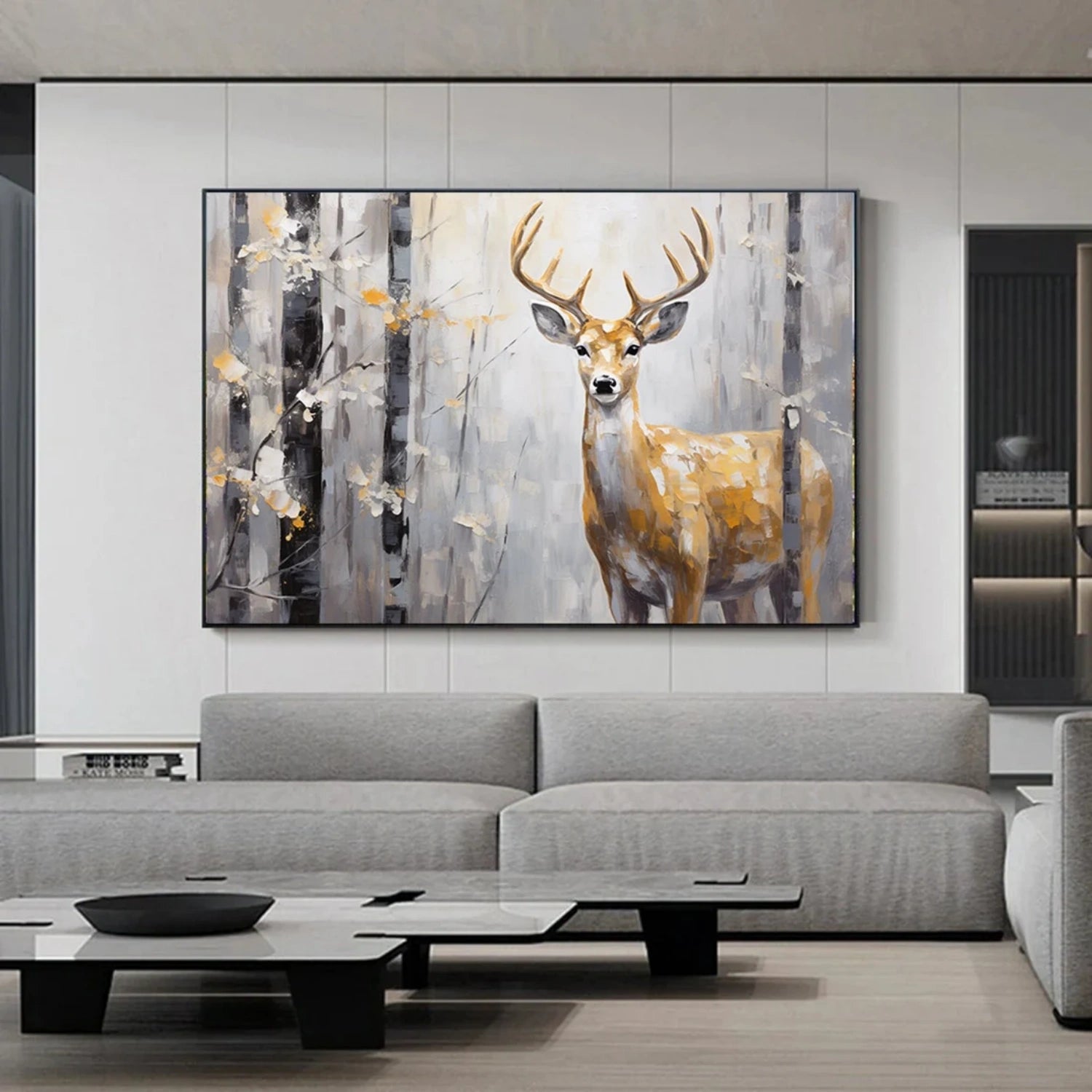 Abstract Animal Cervus nippon Wall Art #AC046