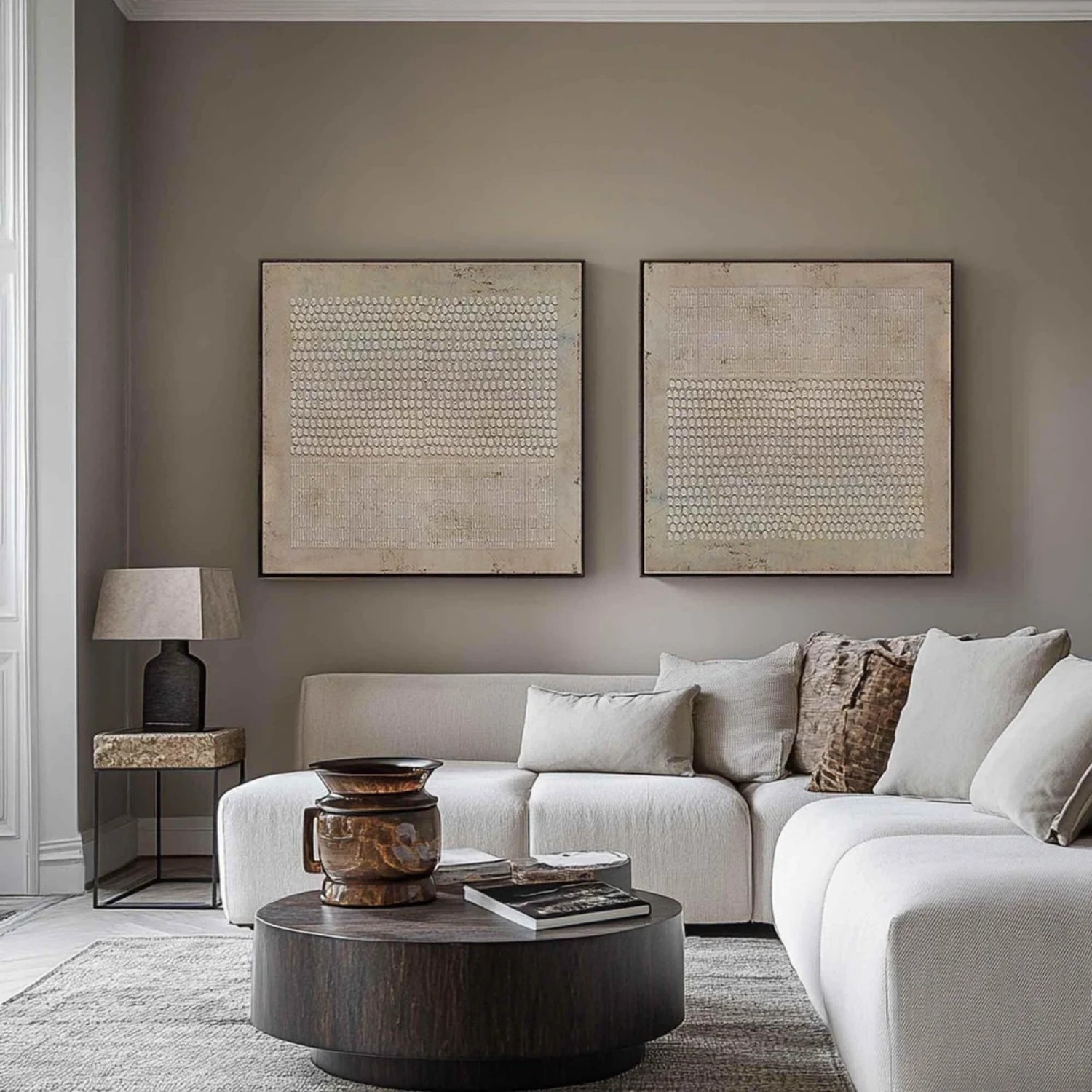 Wabi Sabi Textured Canvas Art Set of 2 #WS056