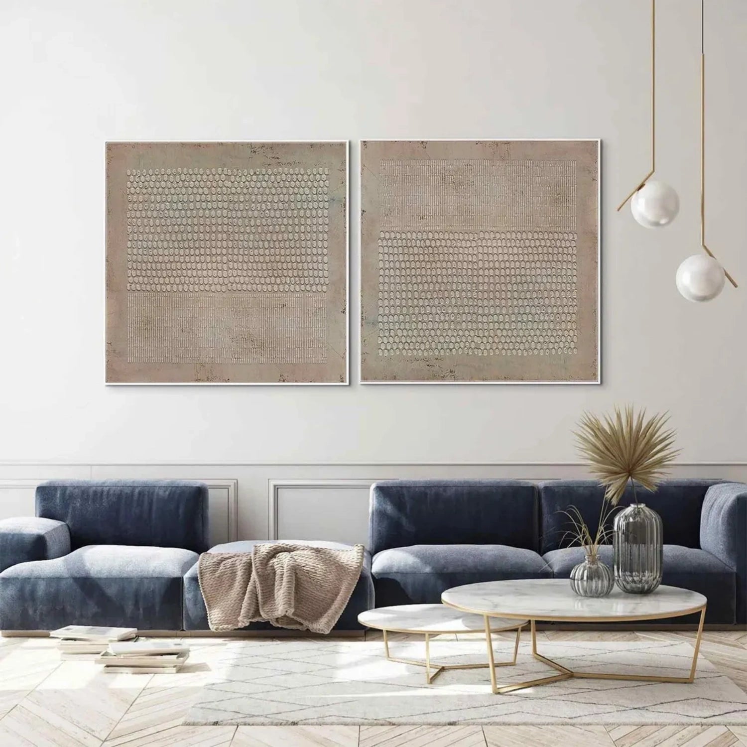 Wabi Sabi Textured Canvas Art Set of 2 #WS056