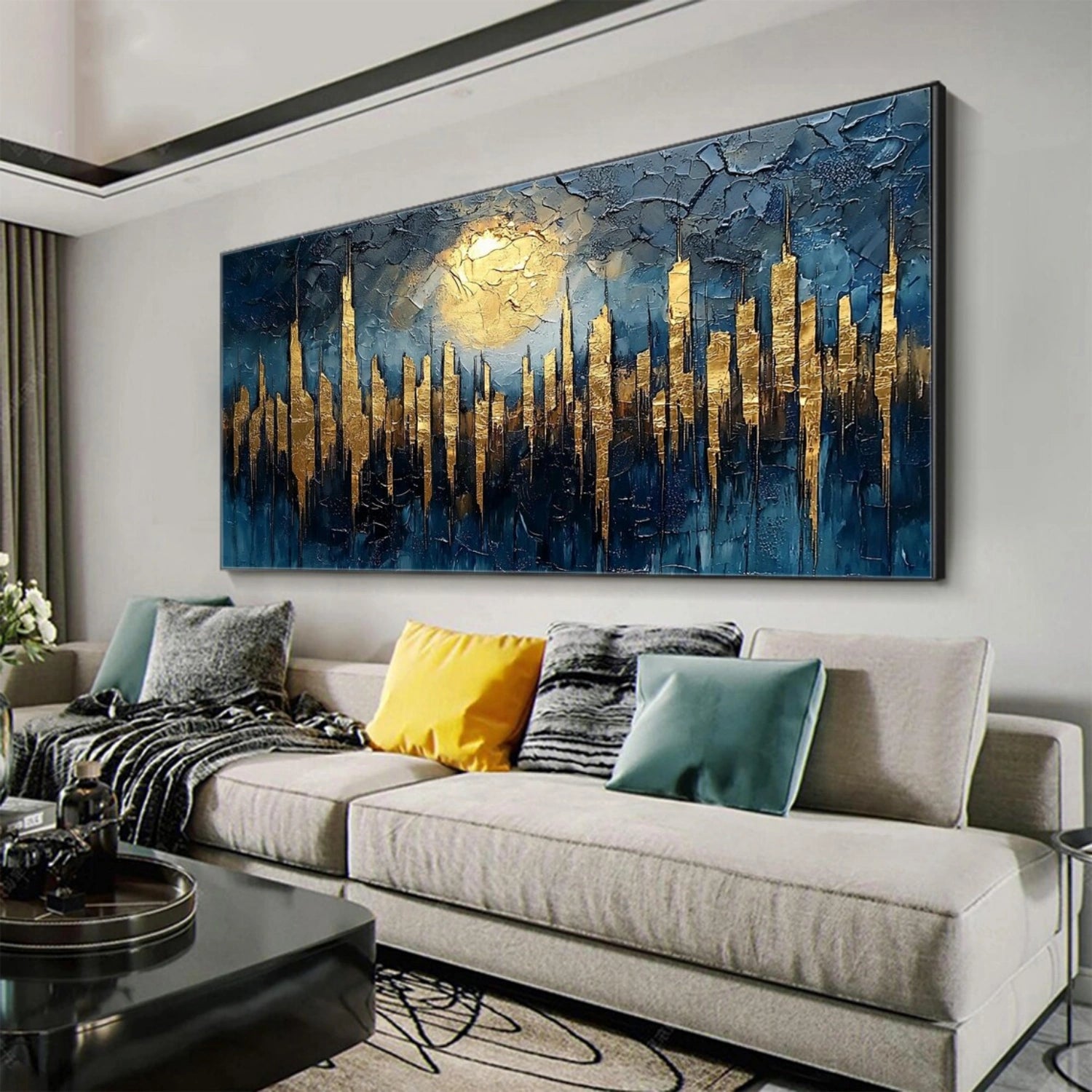 Abstract Textured Painting Canvas #AT096