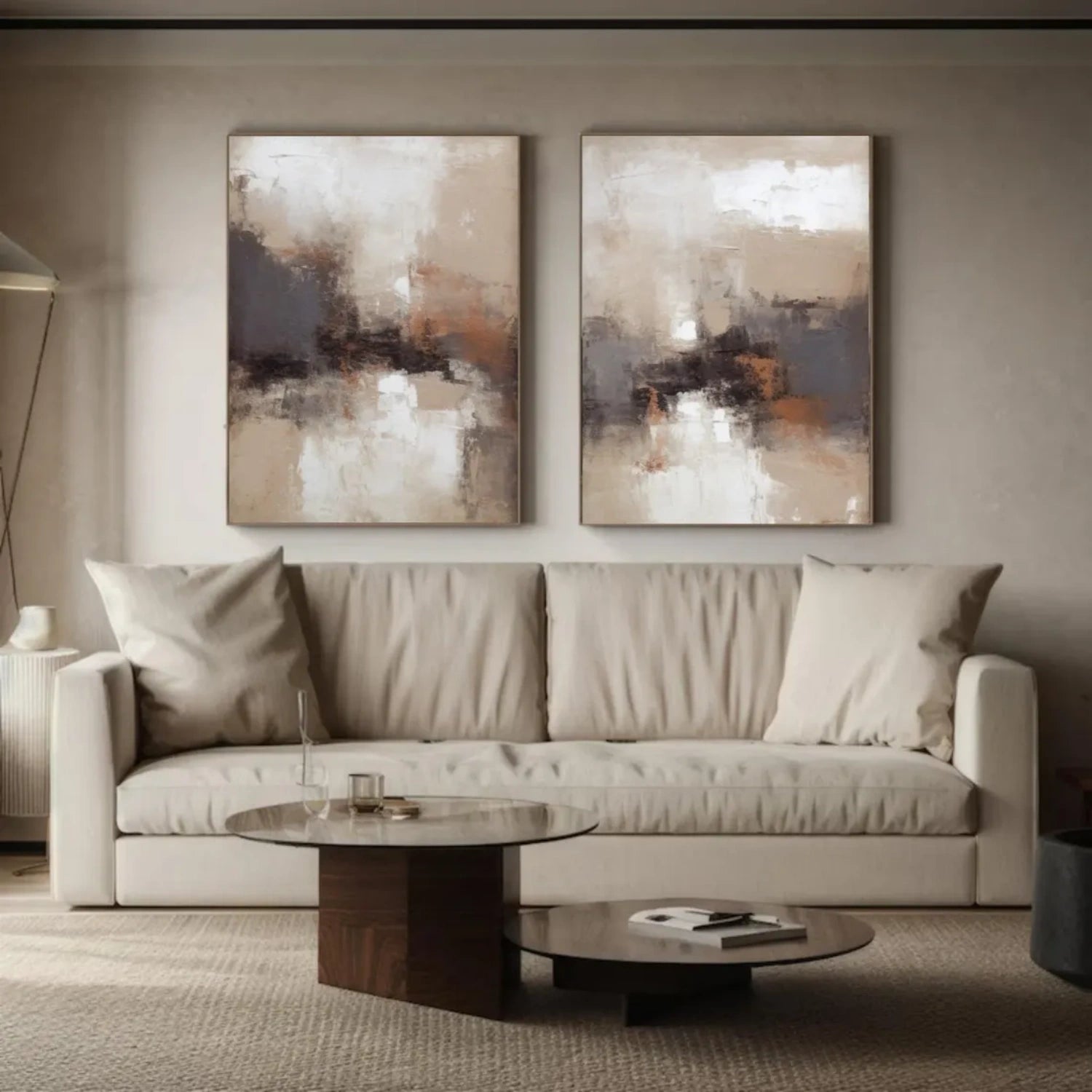 Abstract Canvas Wall Art Set of 2 #AP235