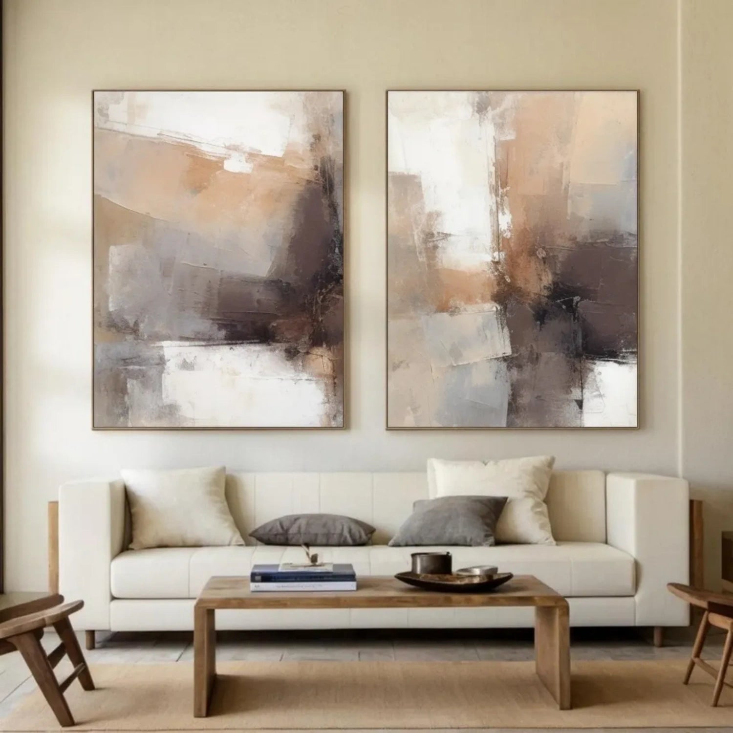 Abstract Canvas Wall Art Set of 2 #AP234