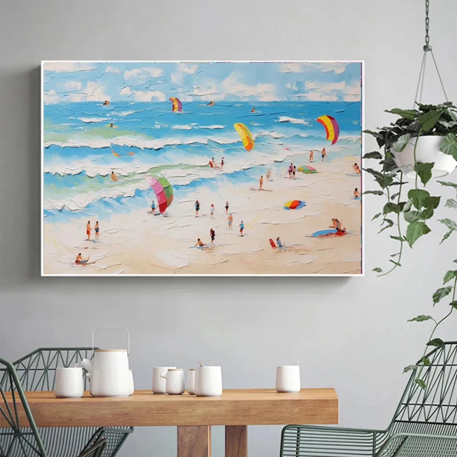 Ocean And Sky Abstract Textured Wall Art #OS059