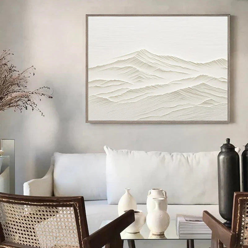 Mountain Minimalist Textured Canvas Art #MO015
