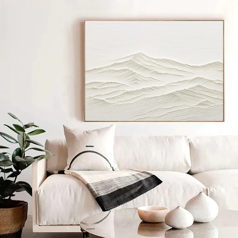 Mountain Minimalist Textured Canvas Art #MO015