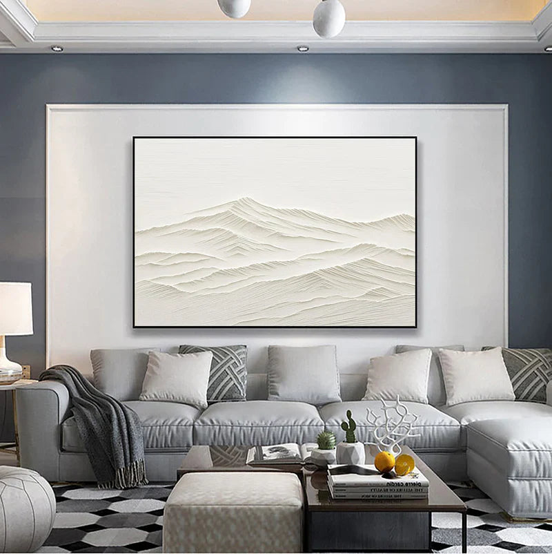 Mountain Minimalist Textured Canvas Art #MO015