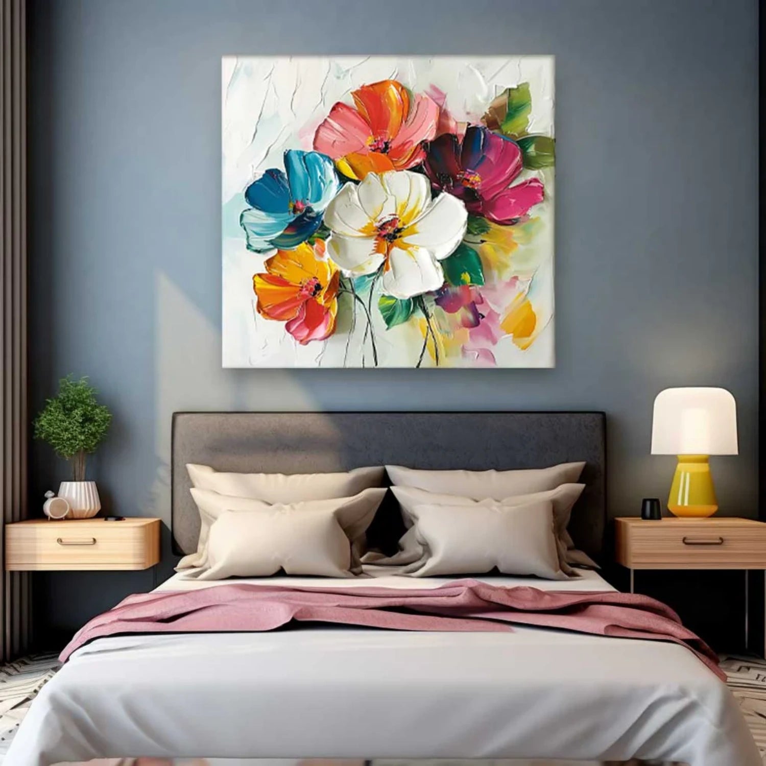Flower Textured Painting Canvas #FP071