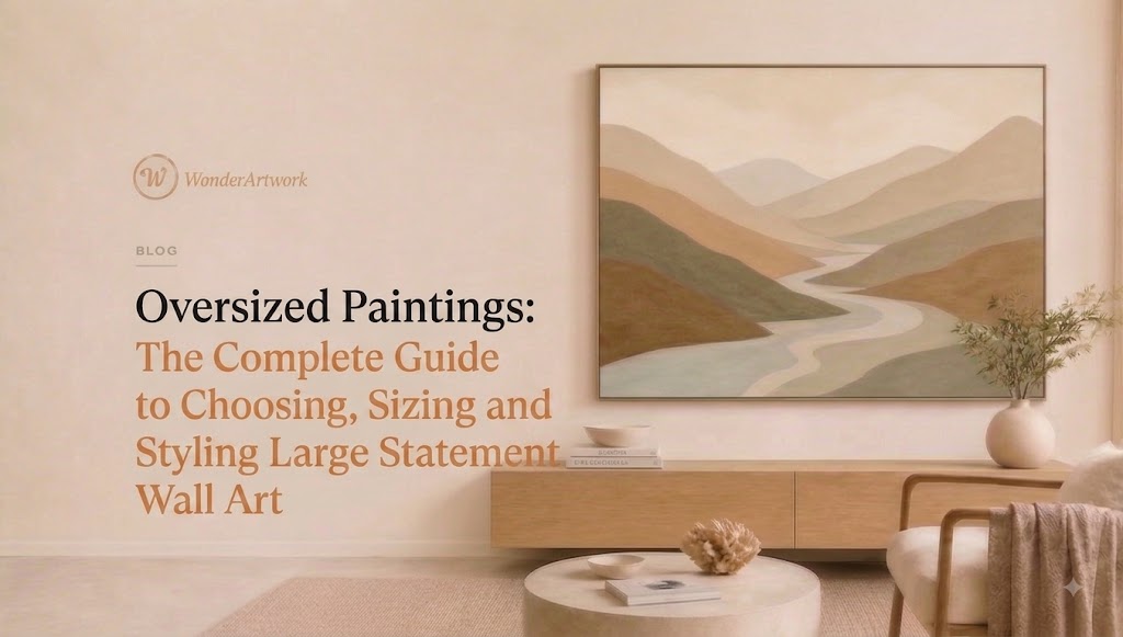 Oversized Paintings: The Complete Guide to Choosing, Sizing and Styling Large Statement Wall Art