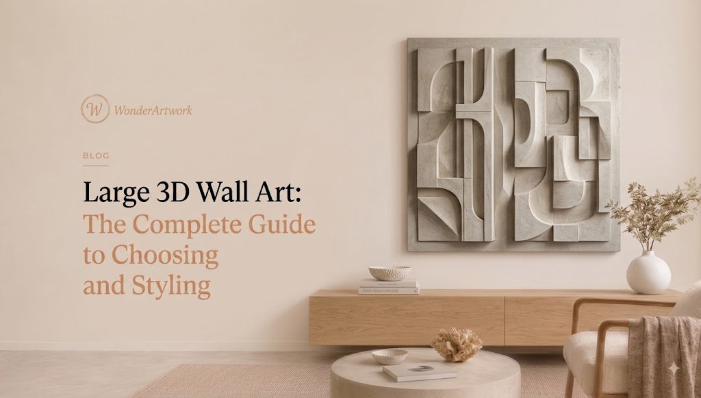 Large 3D Wall Art for Living Room