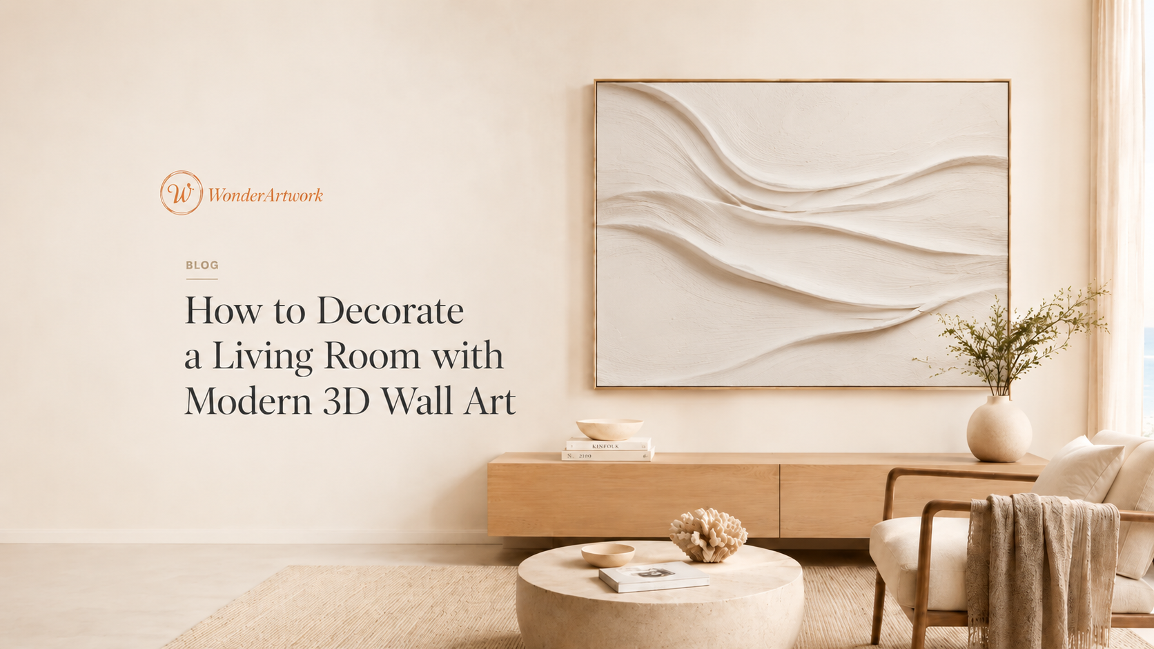 How to Decorate a Living Room with Modern 3D Wall Art