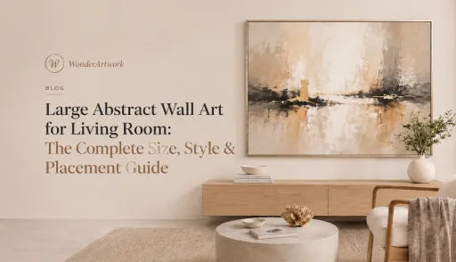 Large Abstract Wall Art for Living Room: The Complete Size, Style & Placement Guide
