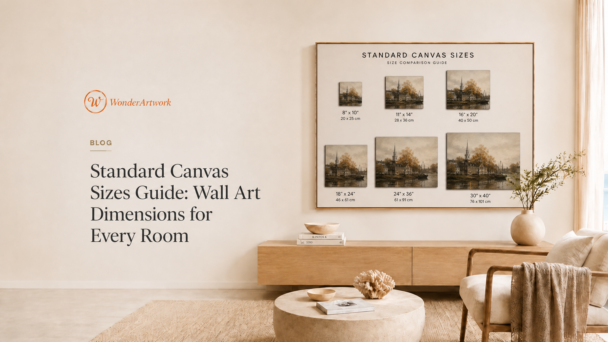 Standard Canvas Sizes Guide: Wall Art Dimensions for Every Room