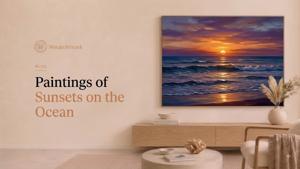 Paintings of Sunsets on the Ocean