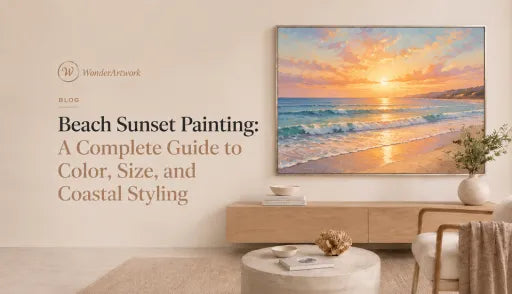 Beach Sunset Painting: A Complete Guide to Color, Size, and Coastal Styling