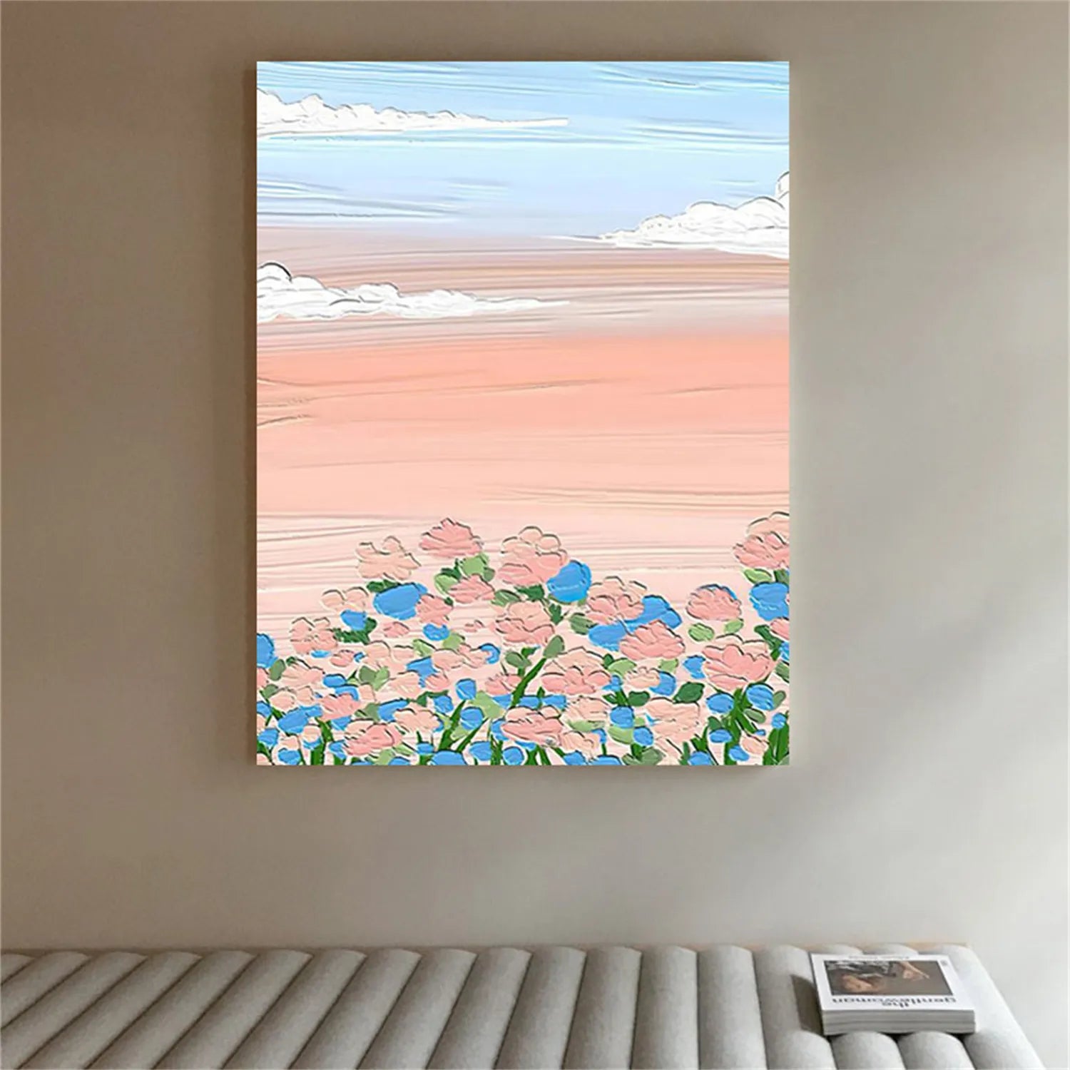 Colorful Flower Textured Painting Canvas #FP031