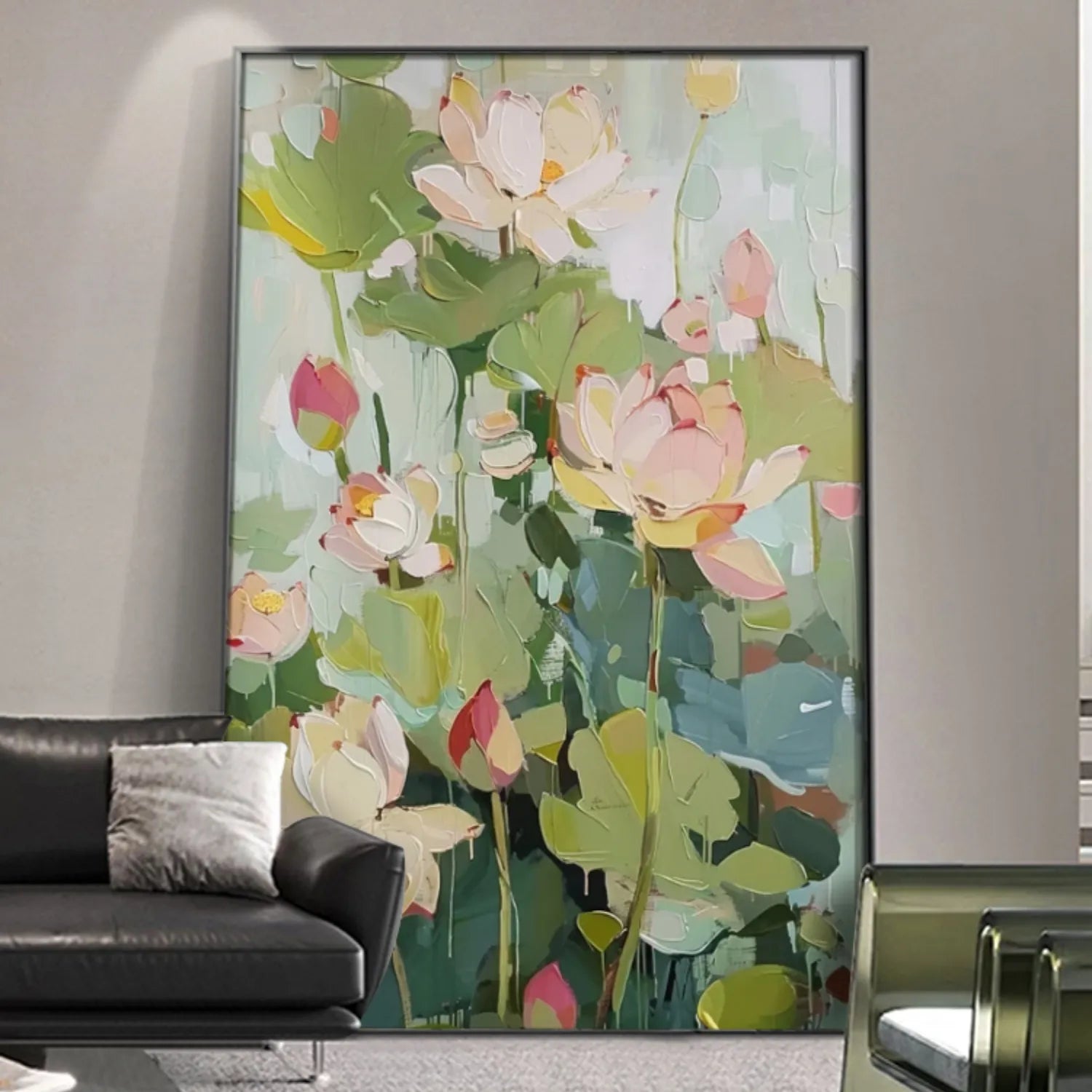 Colorful Flower Textured Painting Canvas #FP021