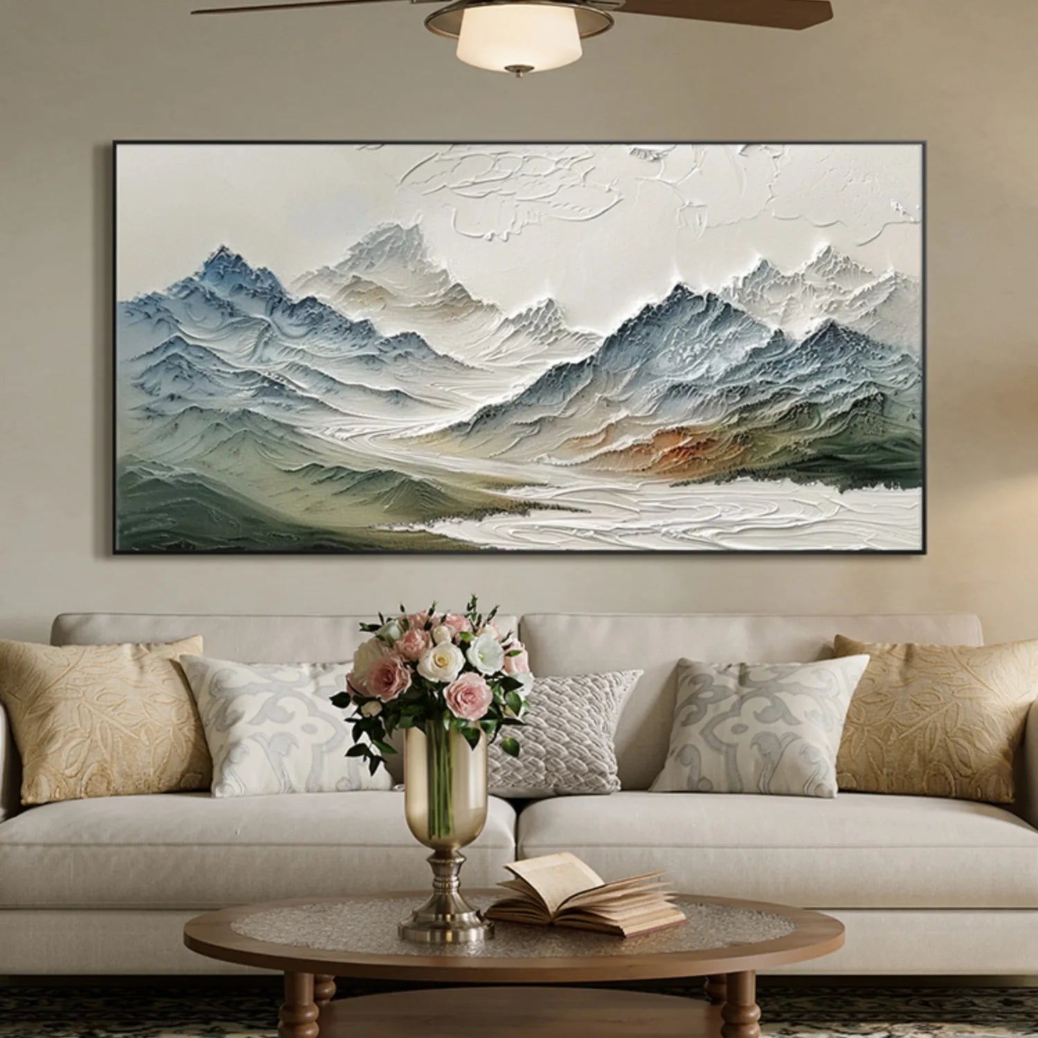 Colorful  Mountain Textured Abstract Painting #MT004