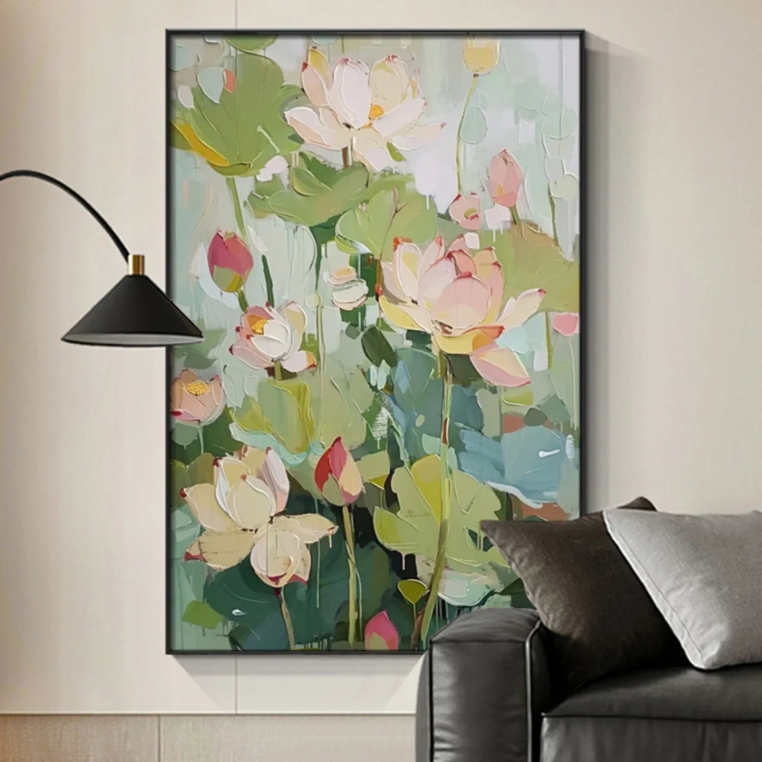 Colorful Flower Textured Painting Canvas #FP021