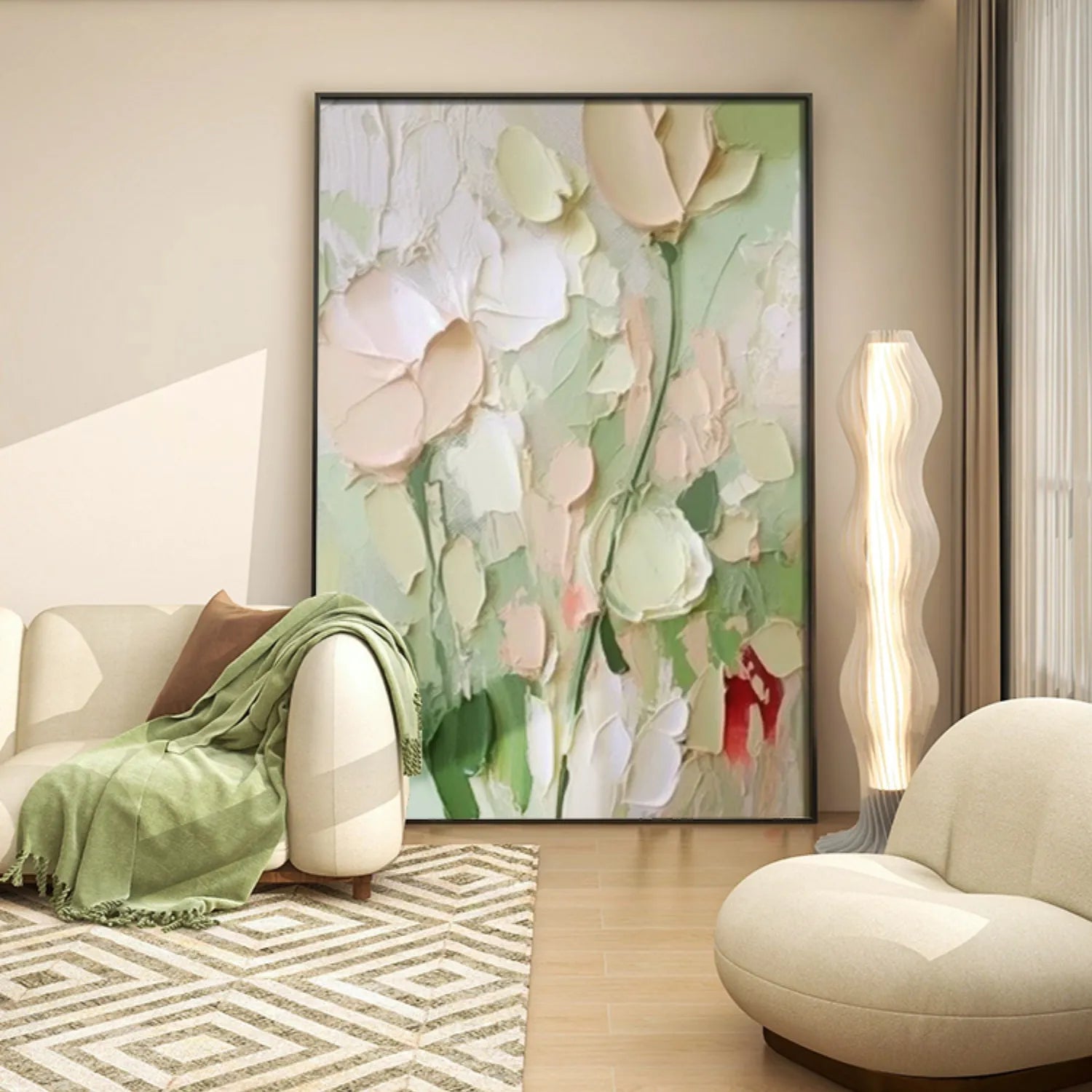 Flower Textured Painting Canvas #FP023