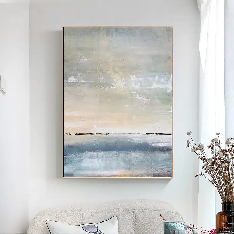 Ocean And Sky Textured Painting Canvas #OS001