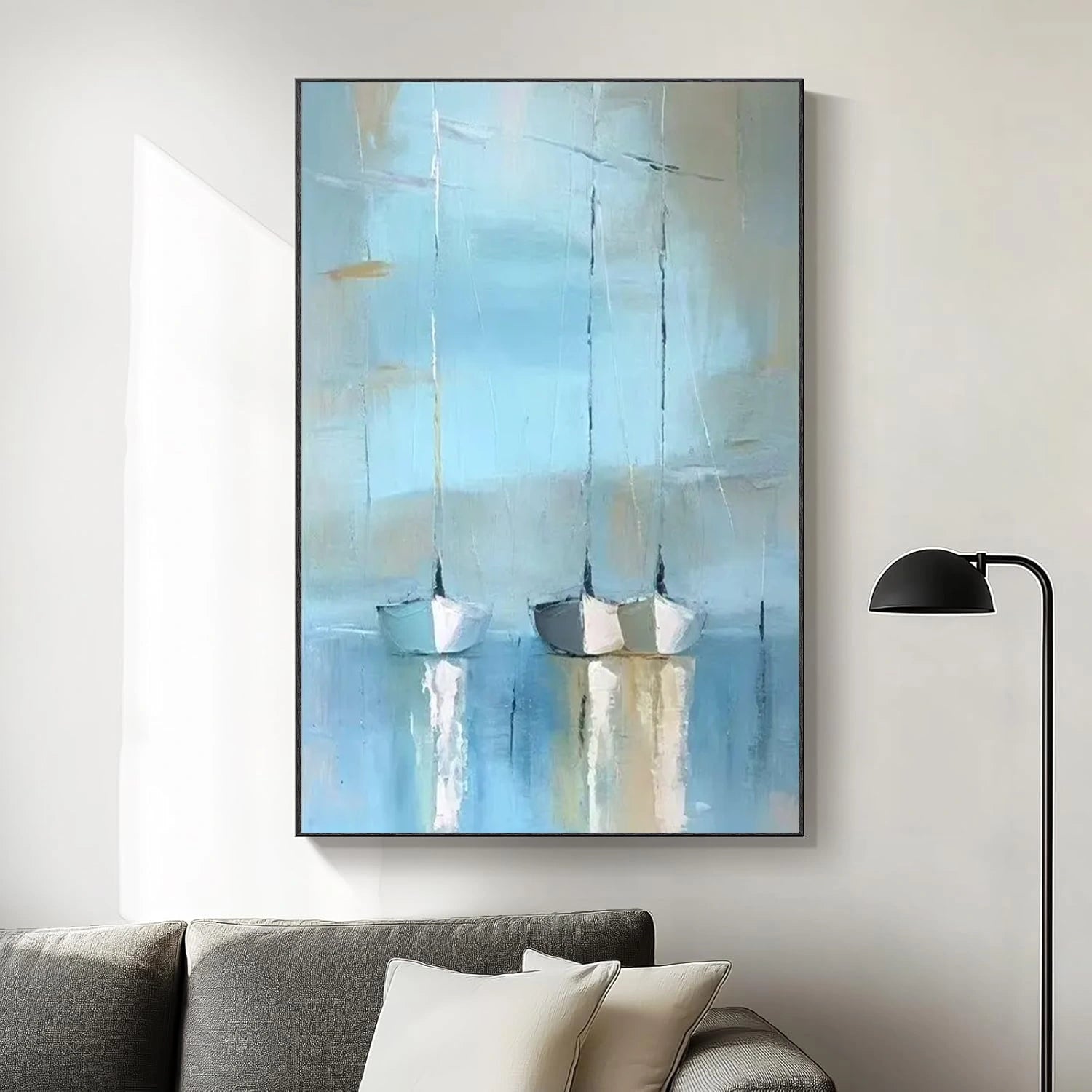 Ocean And Sky Abstract Wall Art #OS107