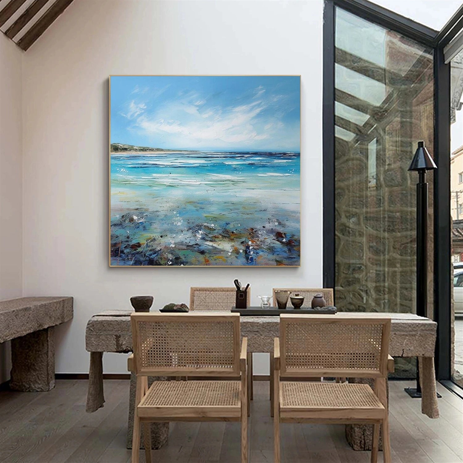 Ocean And Sky Abstract Wall Art #OS106