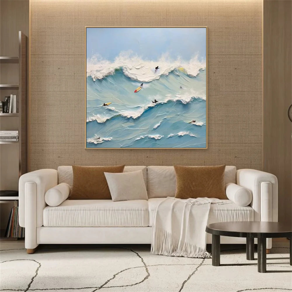 Surfing Sport Textured Wall Art #MS031
