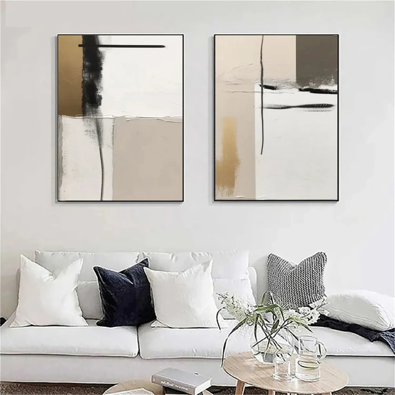 Abstract Painting Canvas Set of 2 #AP015