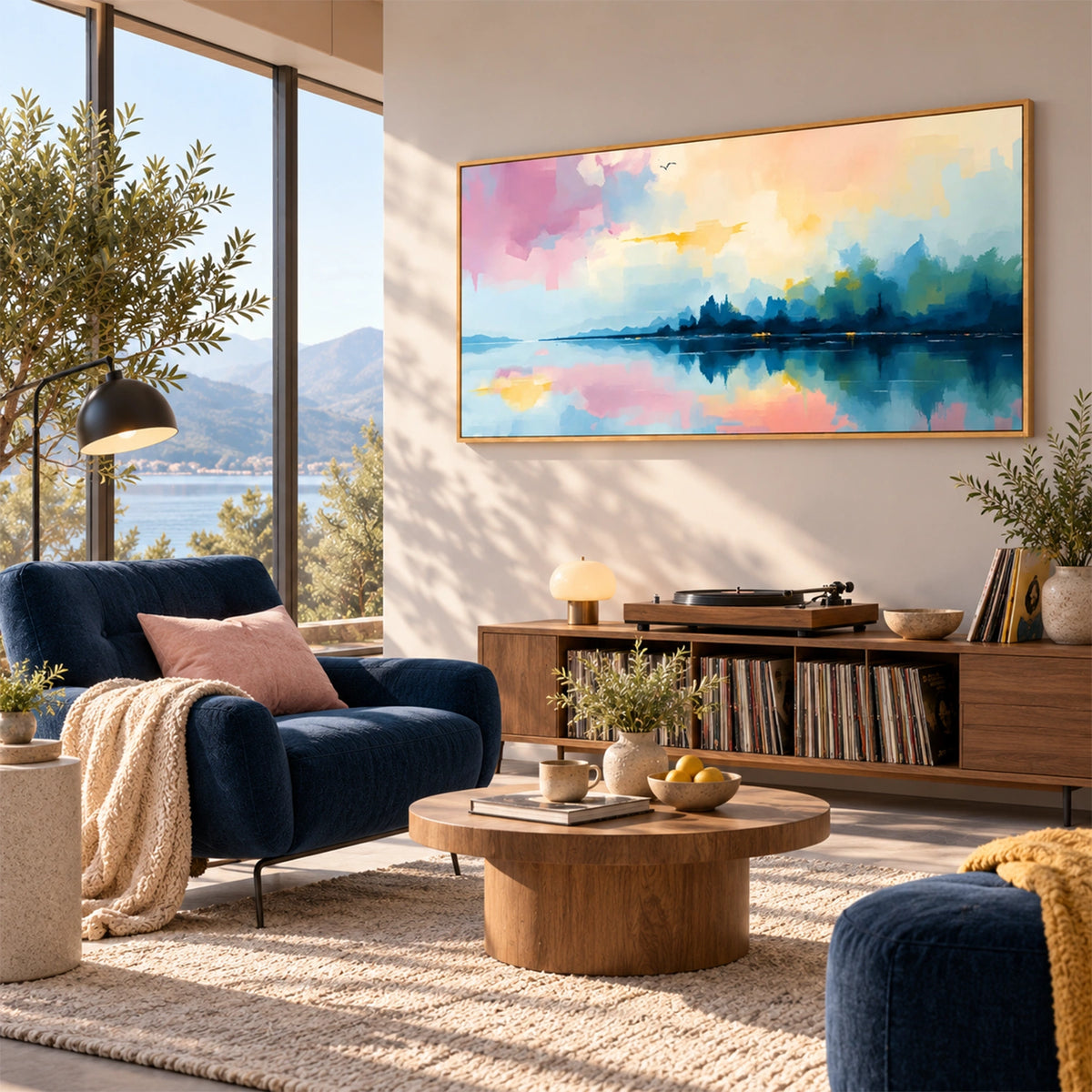 Ocean And Sky Abstract Wall Art #OS240