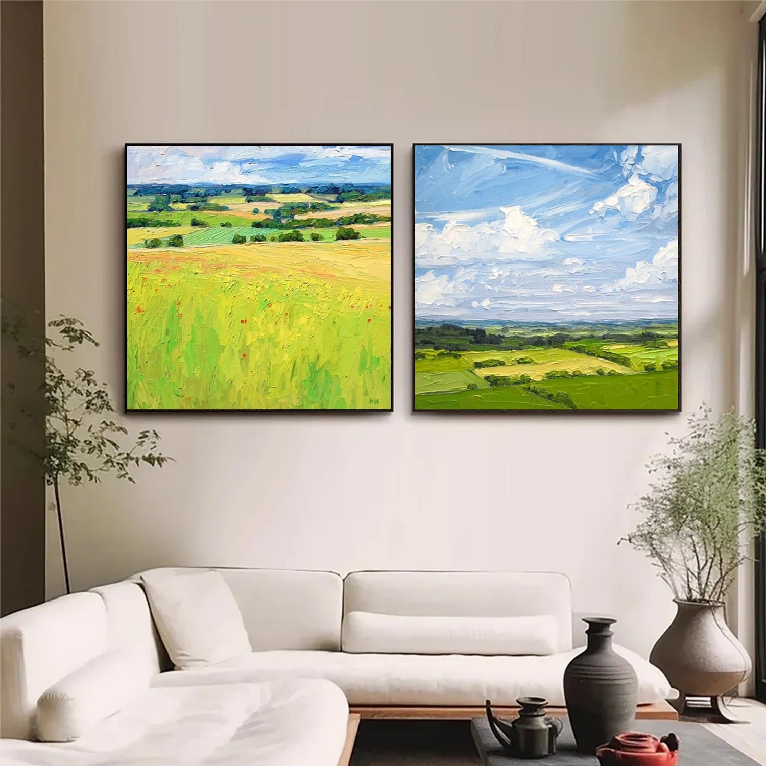 Tree Abstract Textured Wall Art Set of 2 #TP053